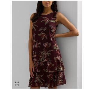 Ralph Lauren Women's Floral Crinkle Georgetta Shift Dress
